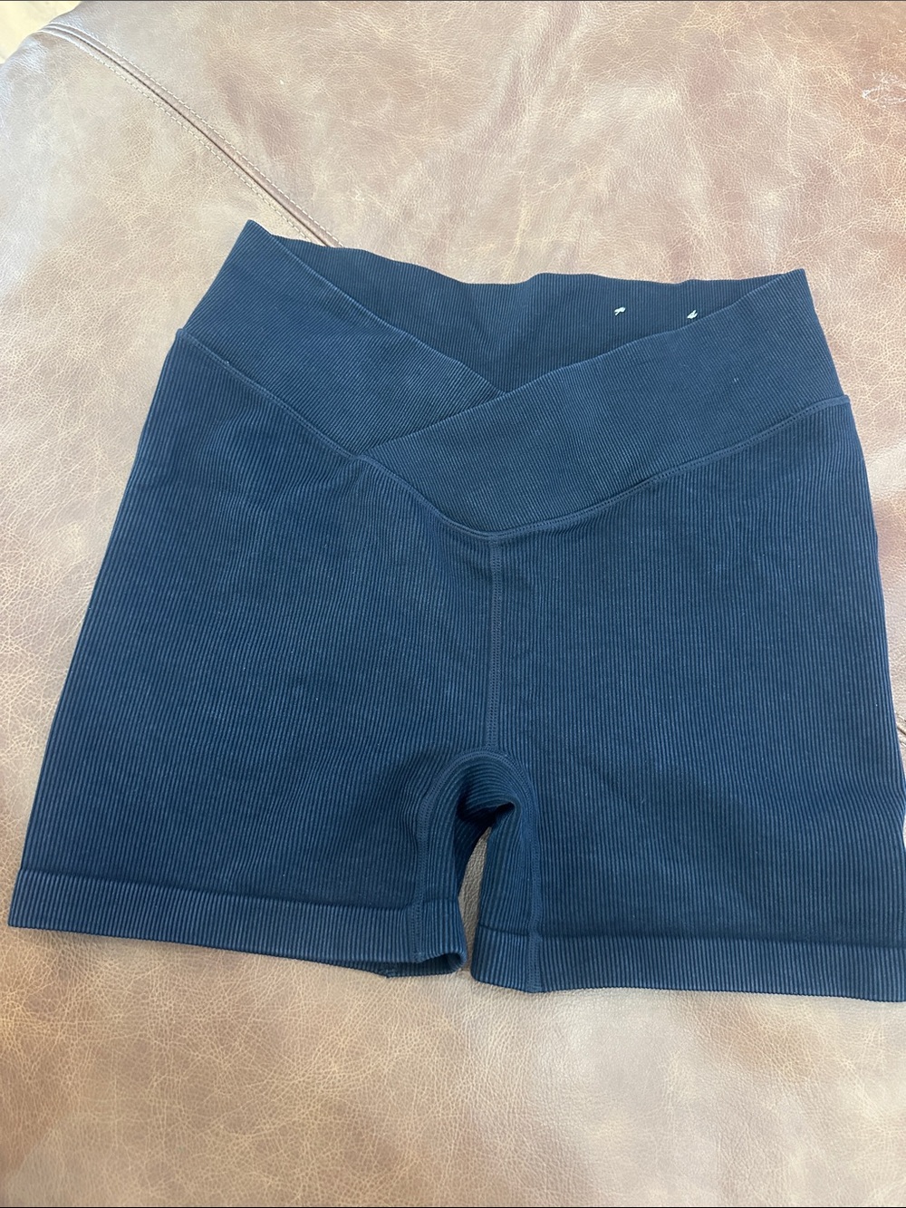 JoyLab Black Ribbed V-Waist Bike Shorts